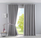 Vorhänge Blickdicht »NewYork« 2er-Pack Thermo-Gardinen Verdunkelungsvorhang Blackout Ösen schalldämmend UV-Schutz Raffhalter 201920600-2 Grau HxB 225x295 cm Vorhang Set 201920600-2grau-295 | girdainenbox.com