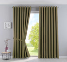 Vorhänge Blickdicht »NewYork« 2er-Pack Thermo-Gardinen Verdunkelungsvorhang Blackout Ösen schalldämmend UV-Schutz Raffhalter 201920600-2 Oliv HxB 225x295 cm Vorhang Set 201920600-2oliv-295 | girdainenbox.com