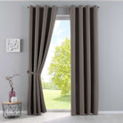 Vorhänge Blickdicht »NewYork« 2er-Pack Thermo-Gardinen Verdunkelungsvorhang Blackout Ösen schalldämmend UV-Schutz Raffhalter 201920600-2 Taupe HxB 245x140 cm Vorhang Set 201920600-2taupe | girdainenbox.com