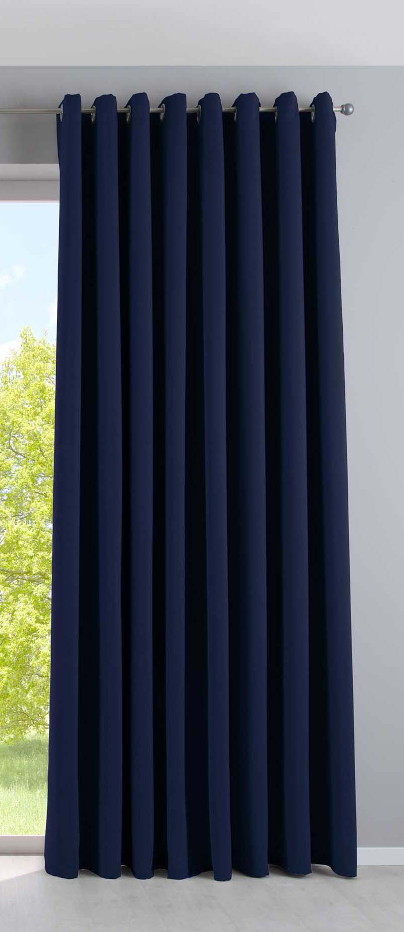 Vorhang Blickdicht »NewYork« 1er-Pack Thermo-Gardine Verdunkelungsvorhang Blackout Ösen schalldämmend UV-Schutz Raffhalter 201920600 Blau HxB 225x295 cm Vorhang 201920600blau-295_c337fc05-99fa-4e35-b1ab-9ecb5c9430e1 | girdainenbox.com