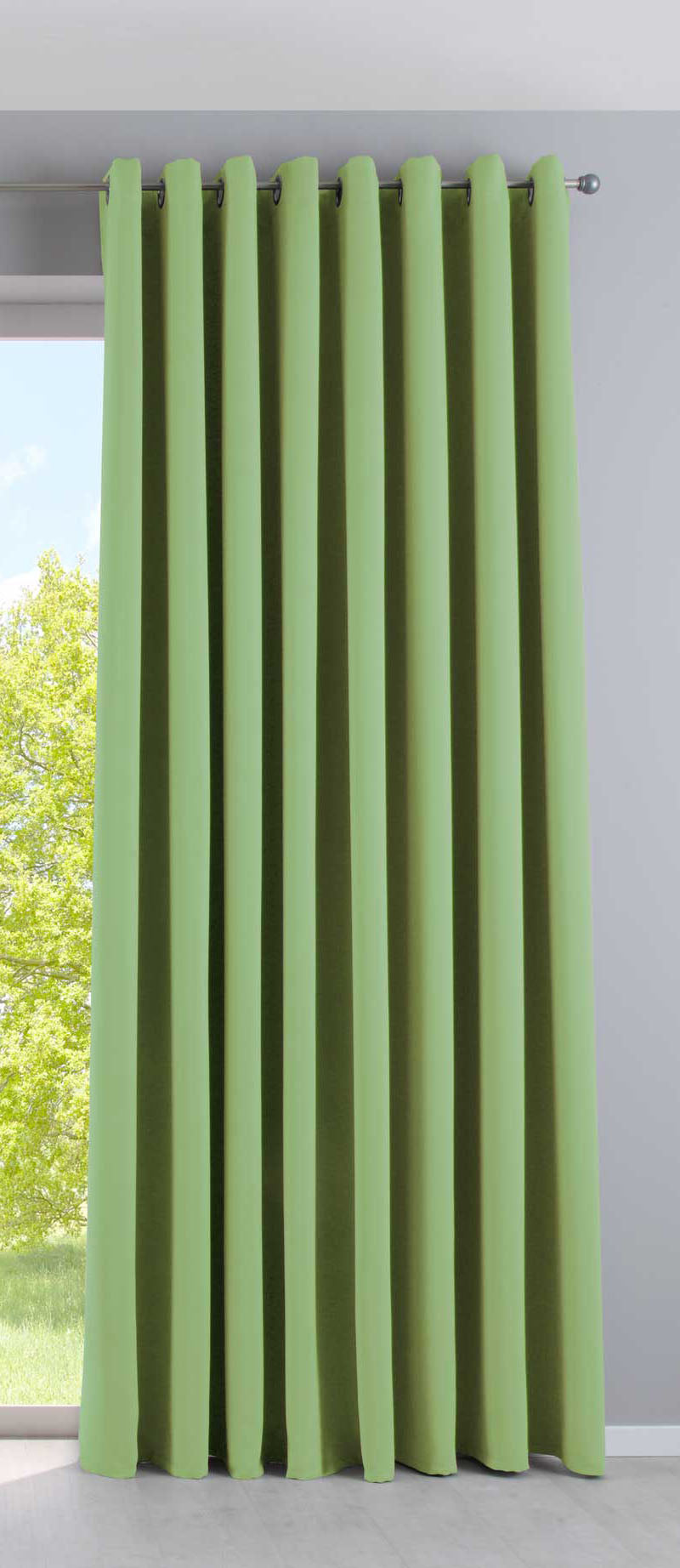 Vorhang Blickdicht »NewYork« 1er-Pack Thermo-Gardine Verdunkelungsvorhang Blackout Ösen schalldämmend UV-Schutz Raffhalter 201920600 Grün HxB 245x295 cm Vorhang 201920600gruen-295 | girdainenbox.com