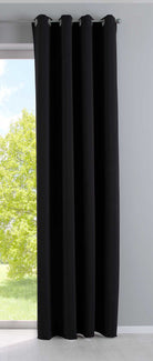 Vorhang Blickdicht »NewYork« 1er-Pack Thermo-Gardine Verdunkelungsvorhang Blackout Ösen schalldämmend UV-Schutz Raffhalter 201920600 Schwarz HxB 225x140 cm Vorhang 201920600schwarz | girdainenbox.com