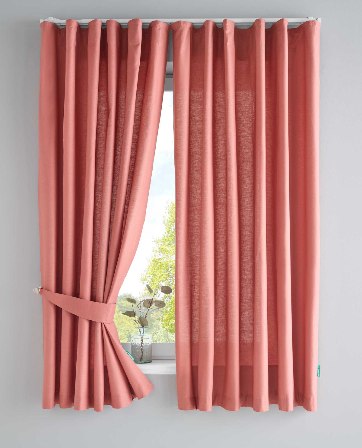 2er Set Bio Organic Vorhänge »Bremen« Reine Bio Baumwolle Blickdicht Gardinen Verdeckte Schlaufen Gardinenband Pflegeleicht 202088 Altrosa HxB 160x145 cm Vorhang Set 202088altrosa-160 | girdainenbox.com