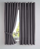 2er Set Bio Organic Vorhänge »Bremen« Reine Bio Baumwolle Blickdicht Gardinen Verdeckte Schlaufen Gardinenband Pflegeleicht 202088 Dunkelgrau HxB 160x145 cm Vorhang Set 202088dunkelgrau-160 | girdainenbox.com