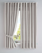 2er Set Bio Organic Vorhänge »Bremen« Reine Bio Baumwolle Blickdicht Gardinen Verdeckte Schlaufen Gardinenband Pflegeleicht 202088 Stein HxB 160x145 cm Vorhang Set 202088stein-160 | girdainenbox.com