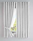 2er Set Bio Organic Vorhänge »Bremen« Reine Bio Baumwolle Blickdicht Gardinen Verdeckte Schlaufen Gardinenband Pflegeleicht 202088 Weiß HxB 160x145 cm Vorhang Set 202088weiss-160 | girdainenbox.com