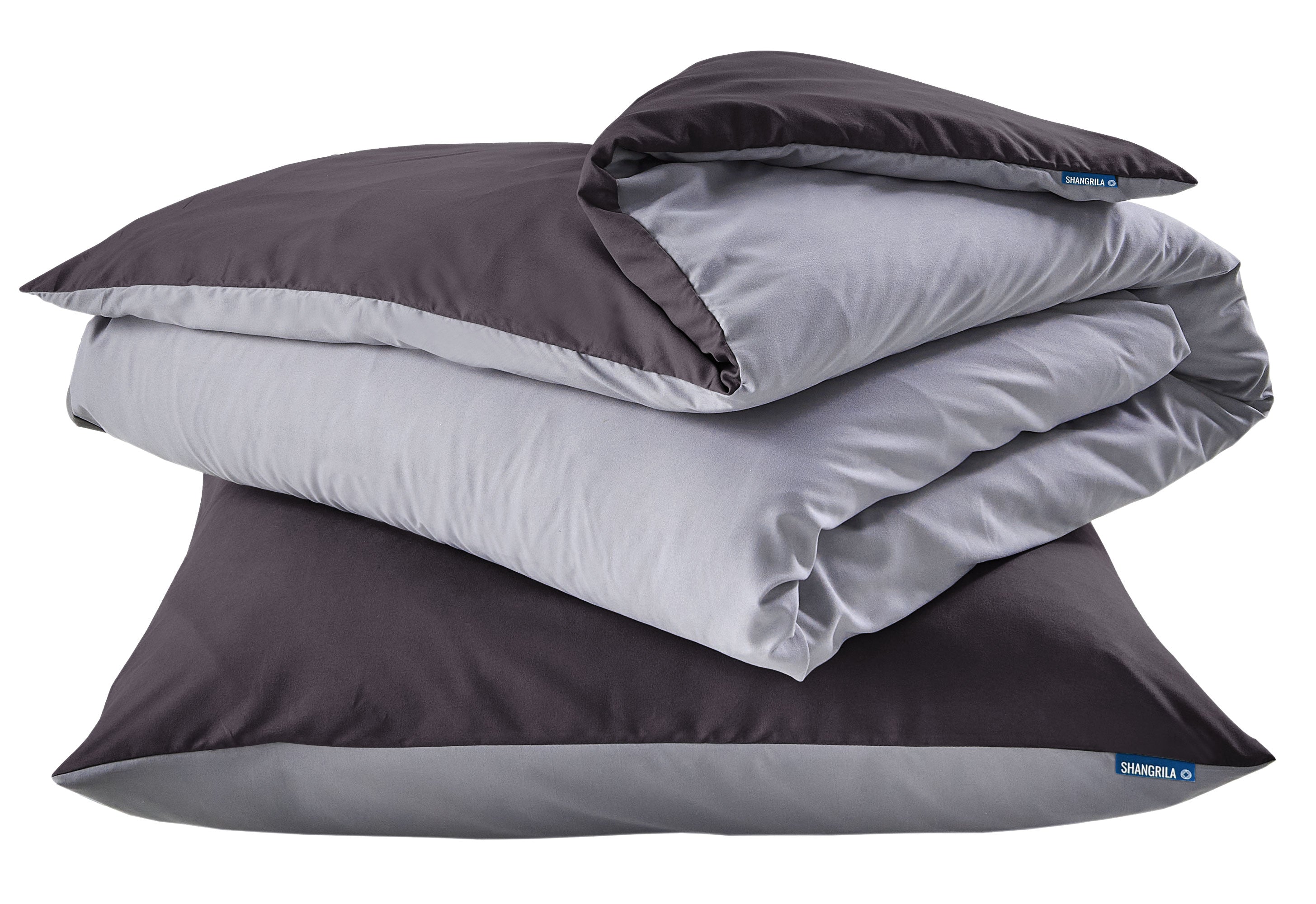 Bettwäsche Set Microsatin »Berlin« Kissenbezug Bettbezug Reißverschluss Hautfreundlich 202090 Dunkelgrau Grau BxL 135x200 cm Bettwäsche 202090dunkelgrau_grau | girdainenbox.com