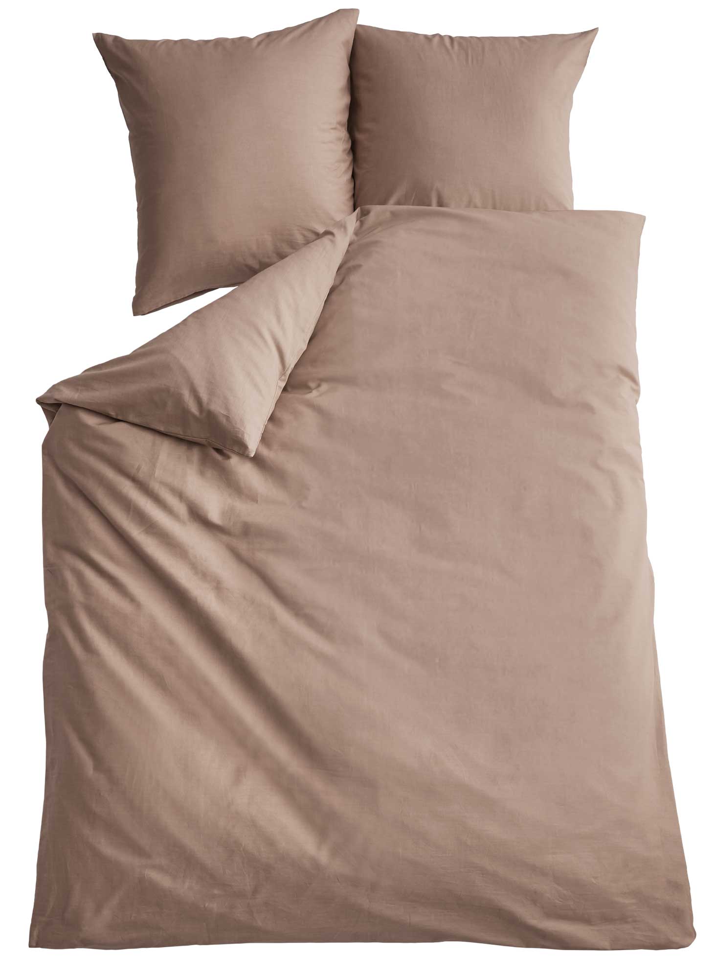Bio Baumwolle Bettwäsche Set »Bremen« Kissenbezug Bettbezug Reißverschluss Hautfreundlich 202091 Taupe BxL 220x240 cm Bettwäsche 202091taupe-220x240 | girdainenbox.com