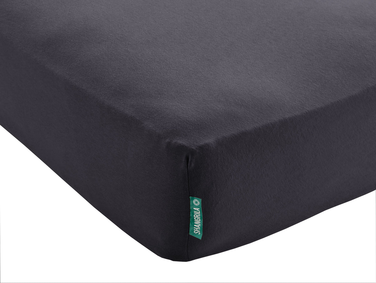 Spannbettlaken »Bremen« Bettlaken Bio Baumwolle Hautfreundlich für Boxpringbetten Matratzen bis 30 cm Höhe 202093 Schwarz BxL+H 140x200+30 cm Bettwäsche 202093schwarz | girdainenbox.com
