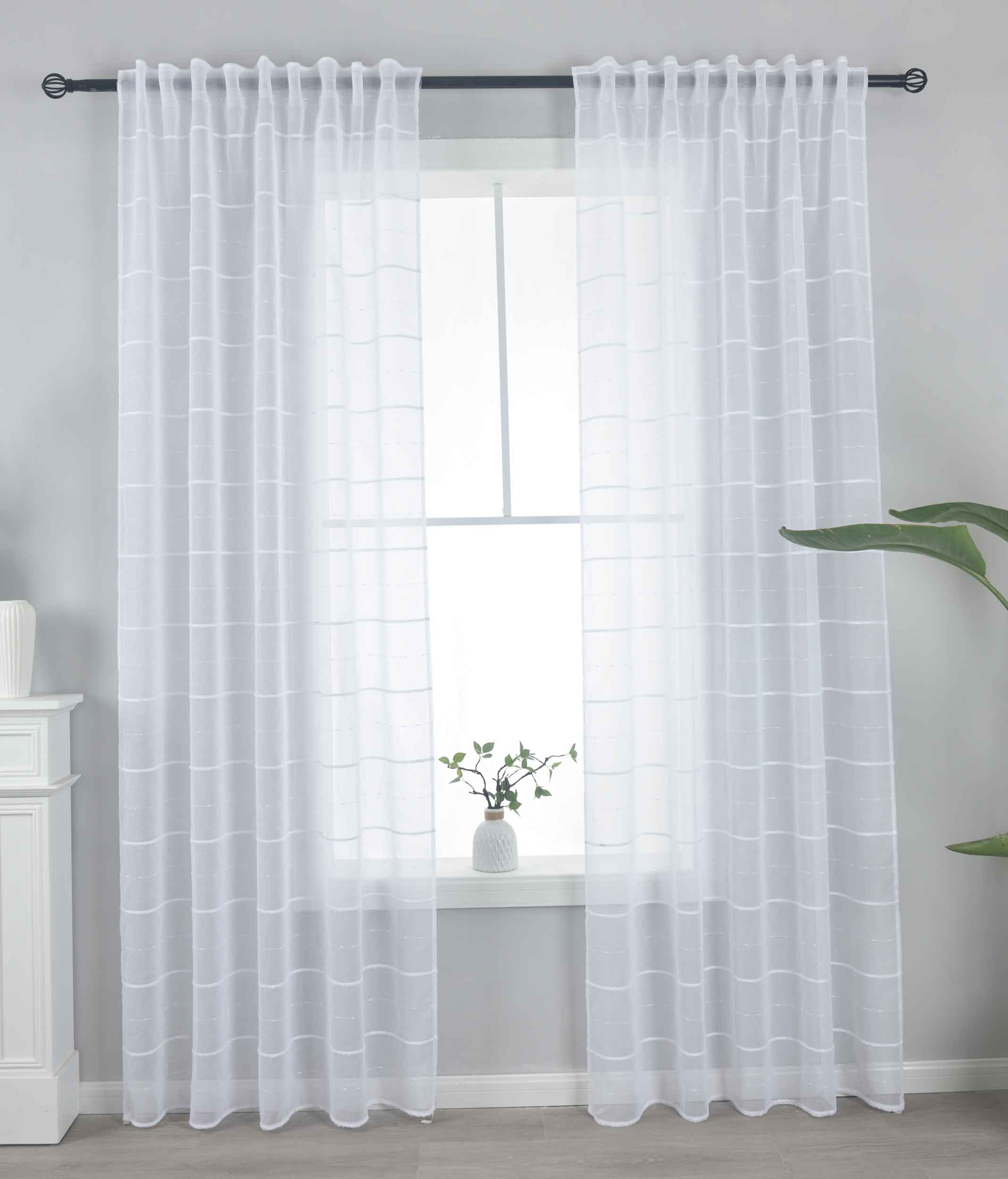2er Set Gardine »VALENCIA« Multiband Aufhängung Scherli Transparent Leinen-Optik 2023400-408S-2 Natur Classic Gardinen Set 2023400-408S-2natur_classic | girdainenbox.com