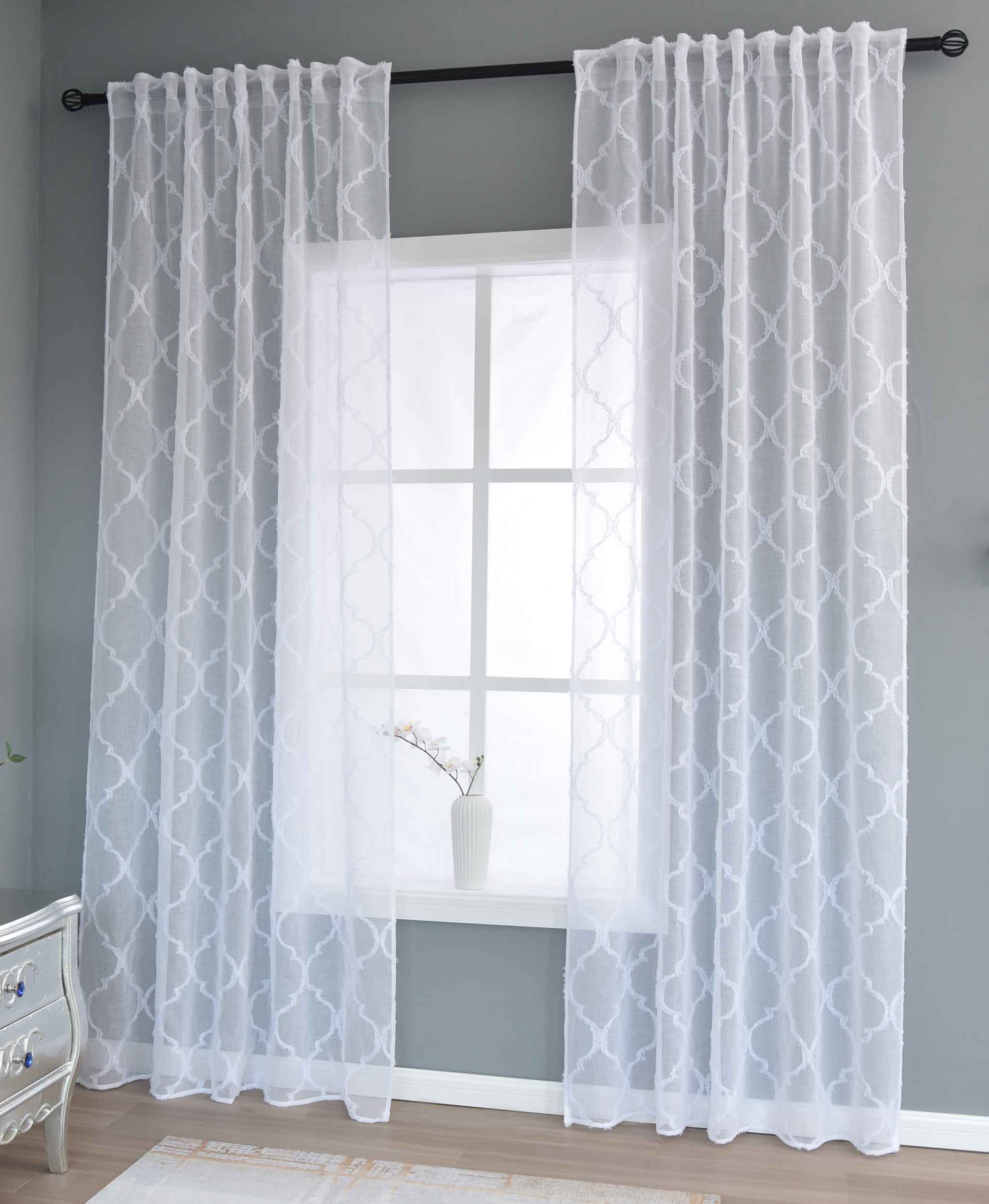 2er Set Gardine »VALENCIA« Multiband Aufhängung Scherli Transparent Leinen-Optik 2023400-408S-2 Natur Lacework Gardinen Set 2023400-408S-2natur_lacework | girdainenbox.com