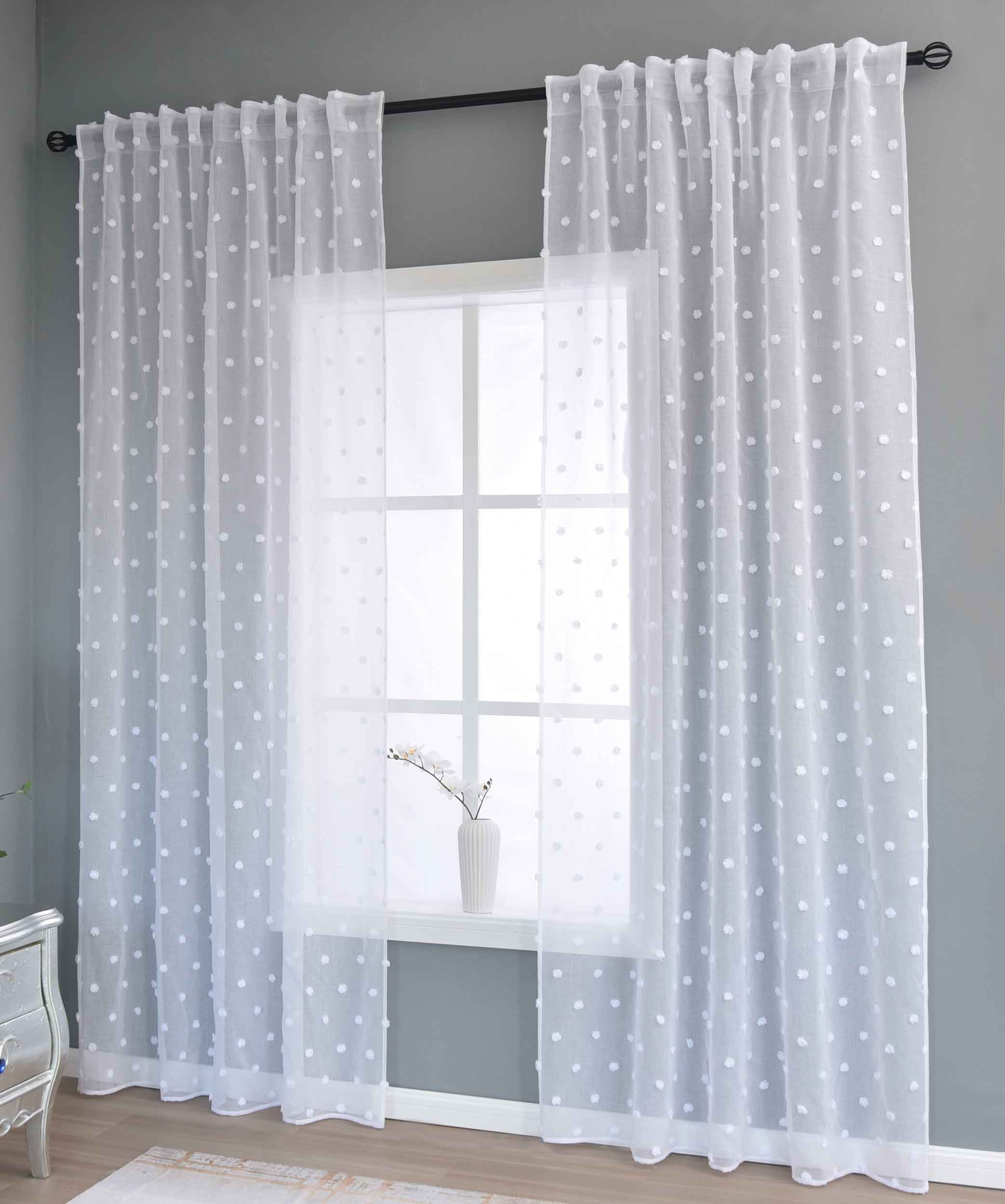 2er Set Gardine »VALENCIA« Multiband Aufhängung Scherli Transparent Leinen-Optik 2023400-408S-2 Natur Snowflakes Gardinen Set 2023400-408S-2natur_snowflakes | girdainenbox.com