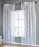 2er Set Gardine »VALENCIA« Multiband Aufhängung Scherli Transparent Leinen-Optik 2023400-408S-2 Natur Snowflakes Gardinen Set 2023400-408S-2natur_snowflakes | girdainenbox.com