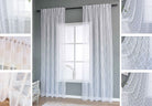 2er Set Gardine »VALENCIA« Multiband Aufhängung Scherli Transparent Leinen-Optik 2023400-408S-2 Gardinen Set 2023400-408S-2var | girdainenbox.com