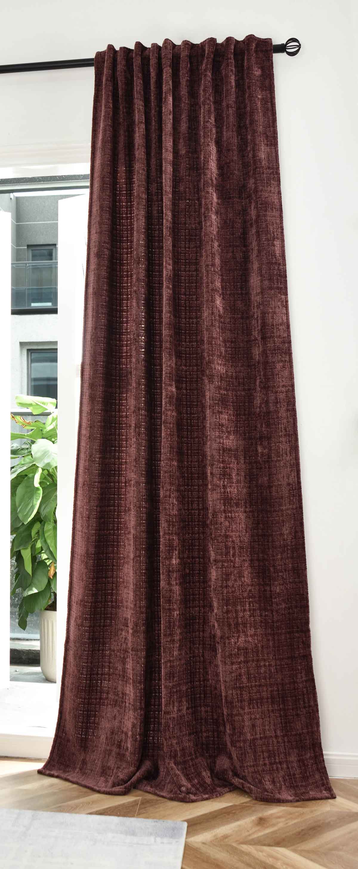 Vorhang Chenille Jacquard »RIGA« mit Multiband-Aufhängung Luxuriöser Stil für Ihr Zuhause 2023500 Himbeere Vorhang 2023500himbeere | girdainenbox.com