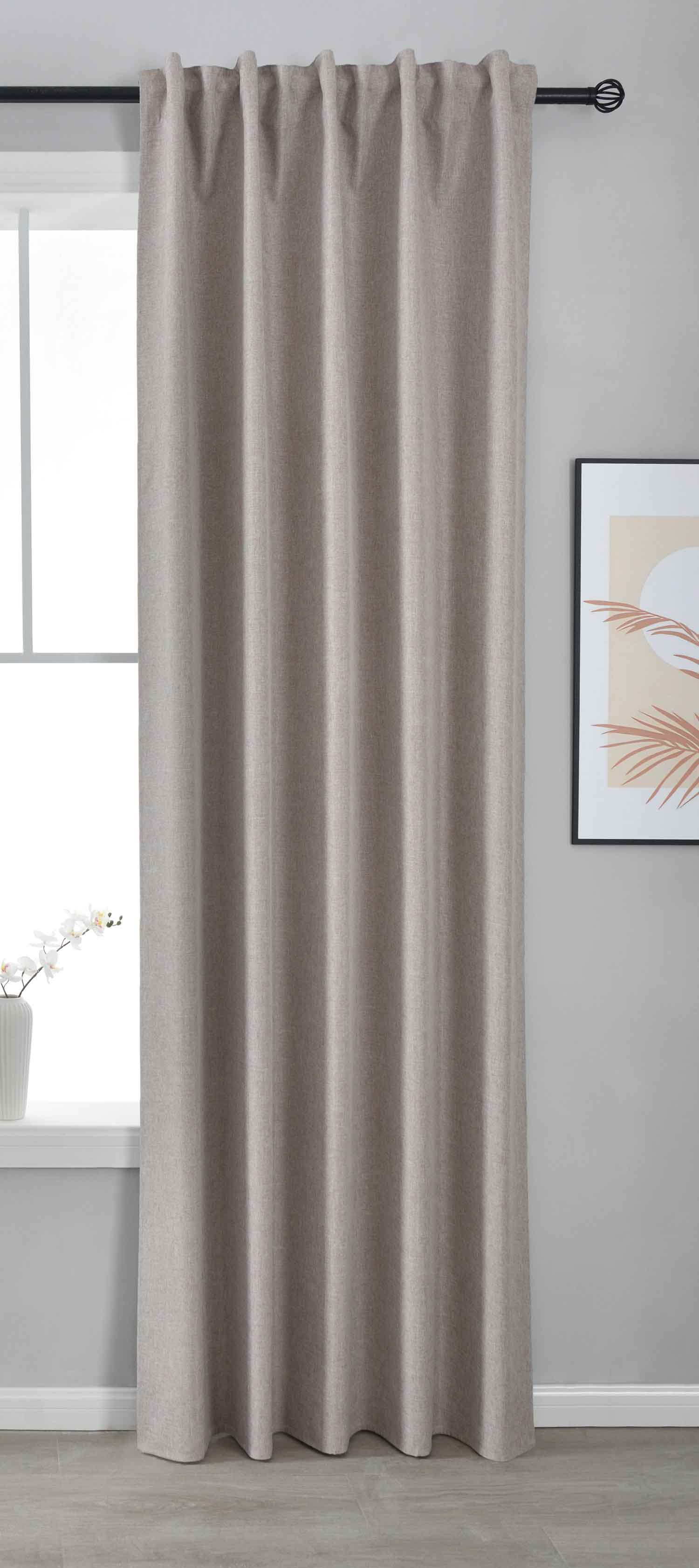 Premium Verdunkelungsvorhang »BOSTON Dark« 100% Verdunkelung mit Multibandaufhängung 2023600 Taupe HxB 245x140 cm Vorhang 2023600taupe_c51174c9-b9d9-44bf-9bea-eeeb462d478b | girdainenbox.com
