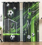 2er Set Vorhang Ösen Grobfaser »Seoul Collection« Digital Druck Ösen Linenlook-Struktur Halbransparent Blickdicht Gardinen Fußball Vorhang 2024120-2fussball_6541e9db-2583-4c7e-9d49-556c88acab75 | girdainenbox.com