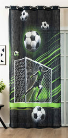 Vorhang Ösen Grobfaser »Seoul Collection« Digital Druck Ösen Gardinen Linenlook-Struktur Halbransparent Blickdicht 2024120 Fussball Tor Vorhang 2024120fussball_tor | girdainenbox.com
