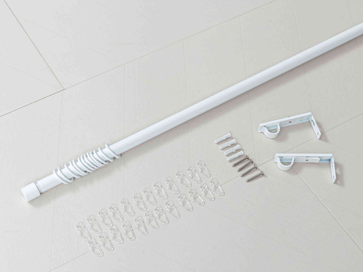 Ausziehbare Gardinenstange »Ningbo« Ø16/19 mm Komplettset zum sofortigen Montieren Wand- und Deckenmontage 2024140 Innenlaufstange 2024140_weiss_5 | girdainenbox.com