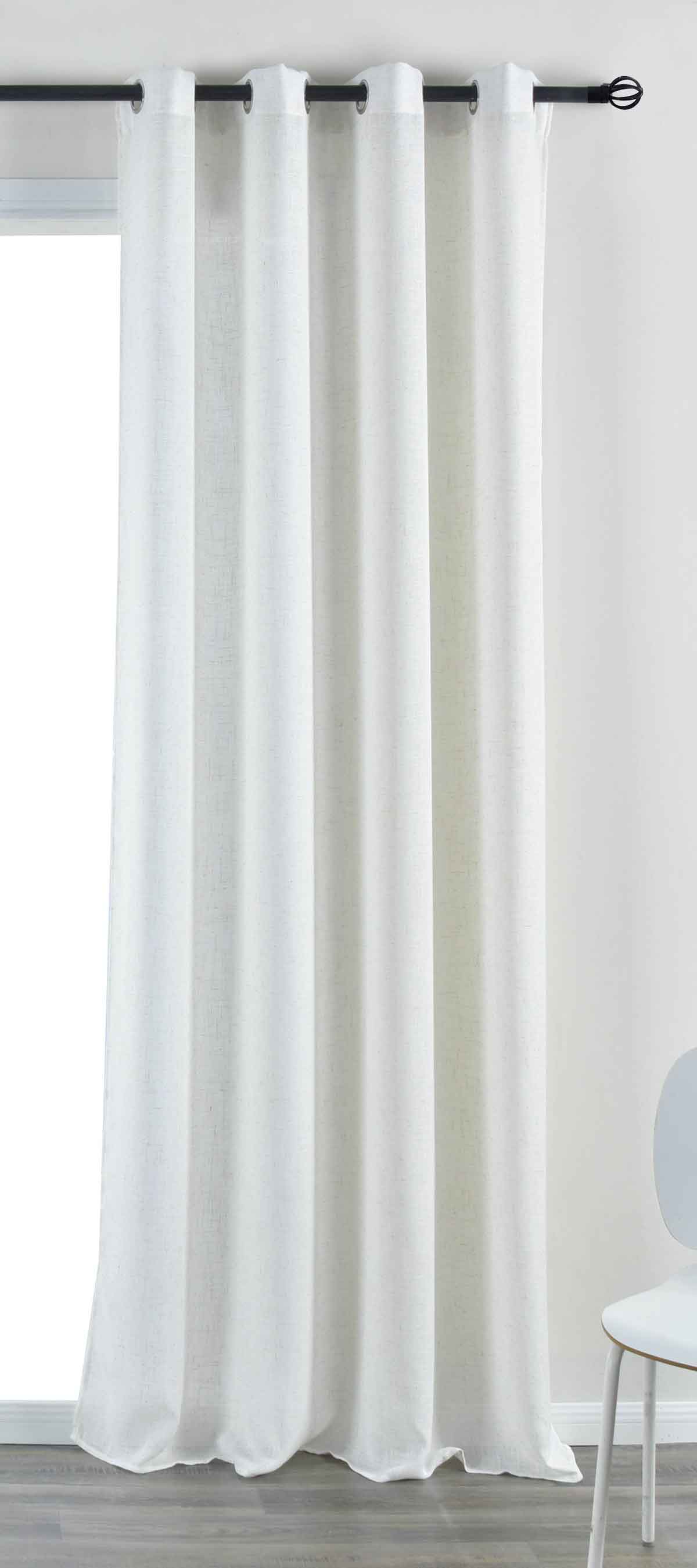 Vorhang Ösen »Essen« Cationic Raffhalter Leinenstruktur blickdicht lichtdurchlässig 210 g/m² 202430