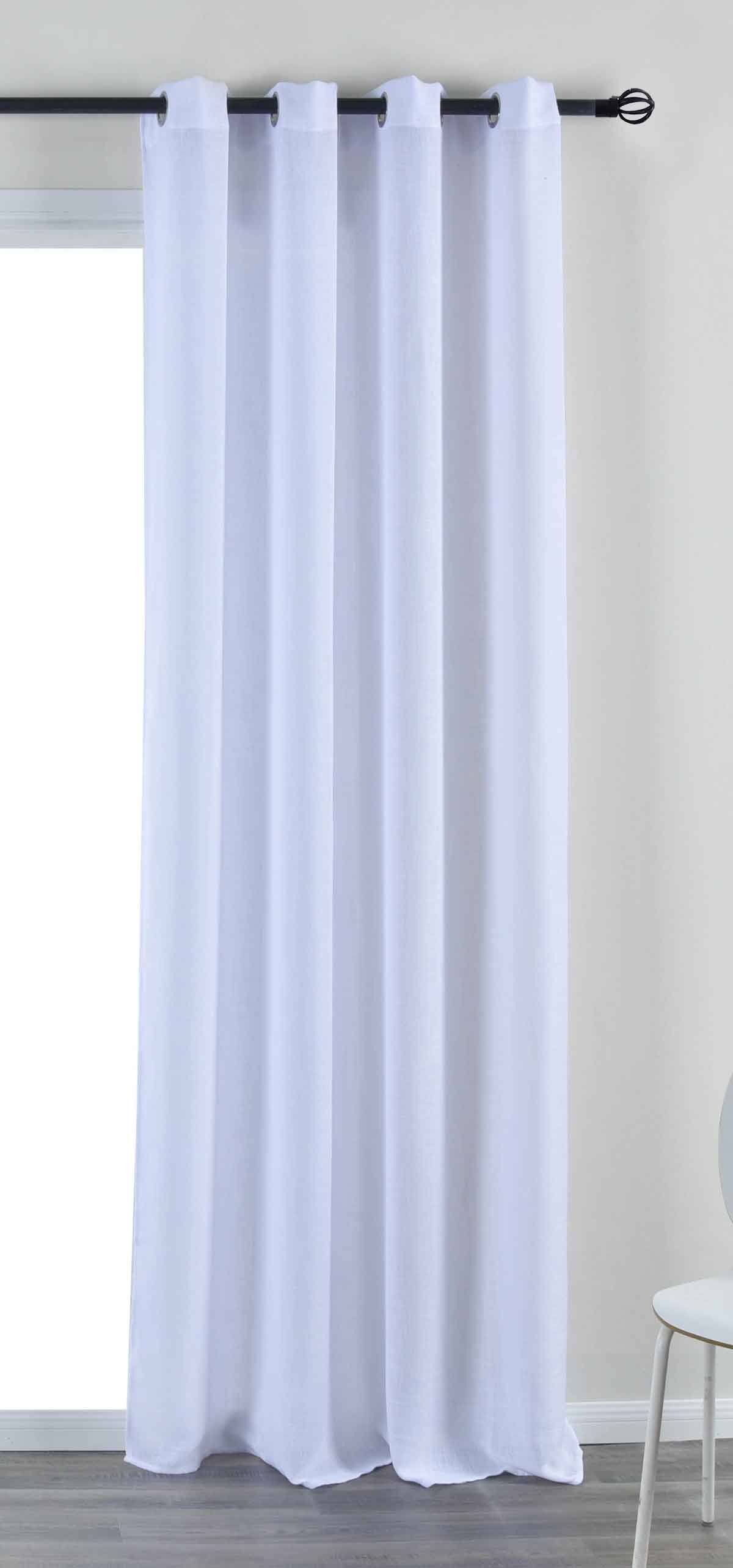 Vorhang Ösen »Essen« Cationic Raffhalter Leinenstruktur blickdicht lichtdurchlässig 210 g/m² 202430