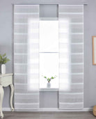 2er Set Halbtransparente Schiebegardinen Paneelwagen HxB 245x60 cm Natur Meliert »Halle« Chenille Leinenbindung Lichtdurchlässig Halbtransparent 202480P-2 Schiebegardine 202480P-2natur_meliert | girdainenbox.com