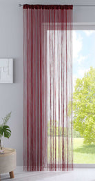 Fadengardine mit Tunneldurchzug und eingenähtem Kräuselband, geeignet für Gardinenstangen und Gardinenschienen Fadenvorhang Fadenstore Raumteiler 20303CN Bordeaux HxB 270x90 cm Fadengardine 20303CNbordeaux_5a27a079-2c15-456b-b9d9-b555acd9c150 | girdainenbox.com