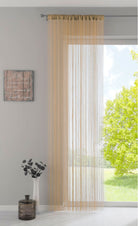 Fadengardine mit Tunneldurchzug und eingenähtem Kräuselband, geeignet für Gardinenstangen und Gardinenschienen Fadenvorhang Fadenstore Raumteiler 20303CN Sand HxB 250x140 cm Fadengardine 20303CNsand_899344a3-43d2-444f-8cda-fdde4c40255a | girdainenbox.com