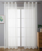 2er-Pack Ösen Gardinen Transparent Vorhang Set Wohnzimmer Voile Ösenvorhang Bleibandabschluß 203322 Weiß HxB 175x140 cm Gardinen Set 203322weiss_eb0cc363-6266-4e5f-ba3e-10e359b8f783 | girdainenbox.com
