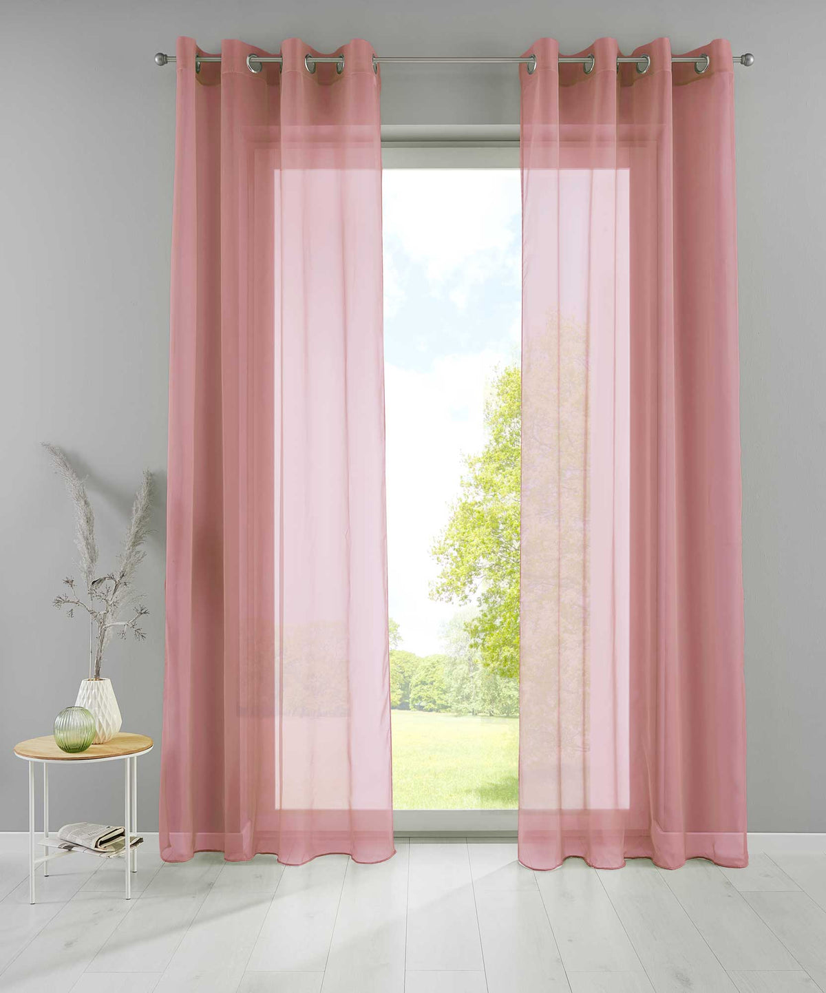 2er Set Ösengardinen Transparent »Basel« Gardine Bleiband Store Vorhang 20332TR2 Gardinen Set 20332TR2altrosa-dark_5ef77654-519c-4d66-9928-29a54178f08c | girdainenbox.com