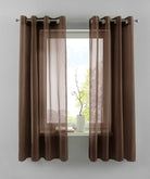 2er Set Ösengardinen Transparent »Basel« Gardine Bleiband Store Vorhang 20332TR2 Gardinen Set 20332TR2braun-175 | girdainenbox.com