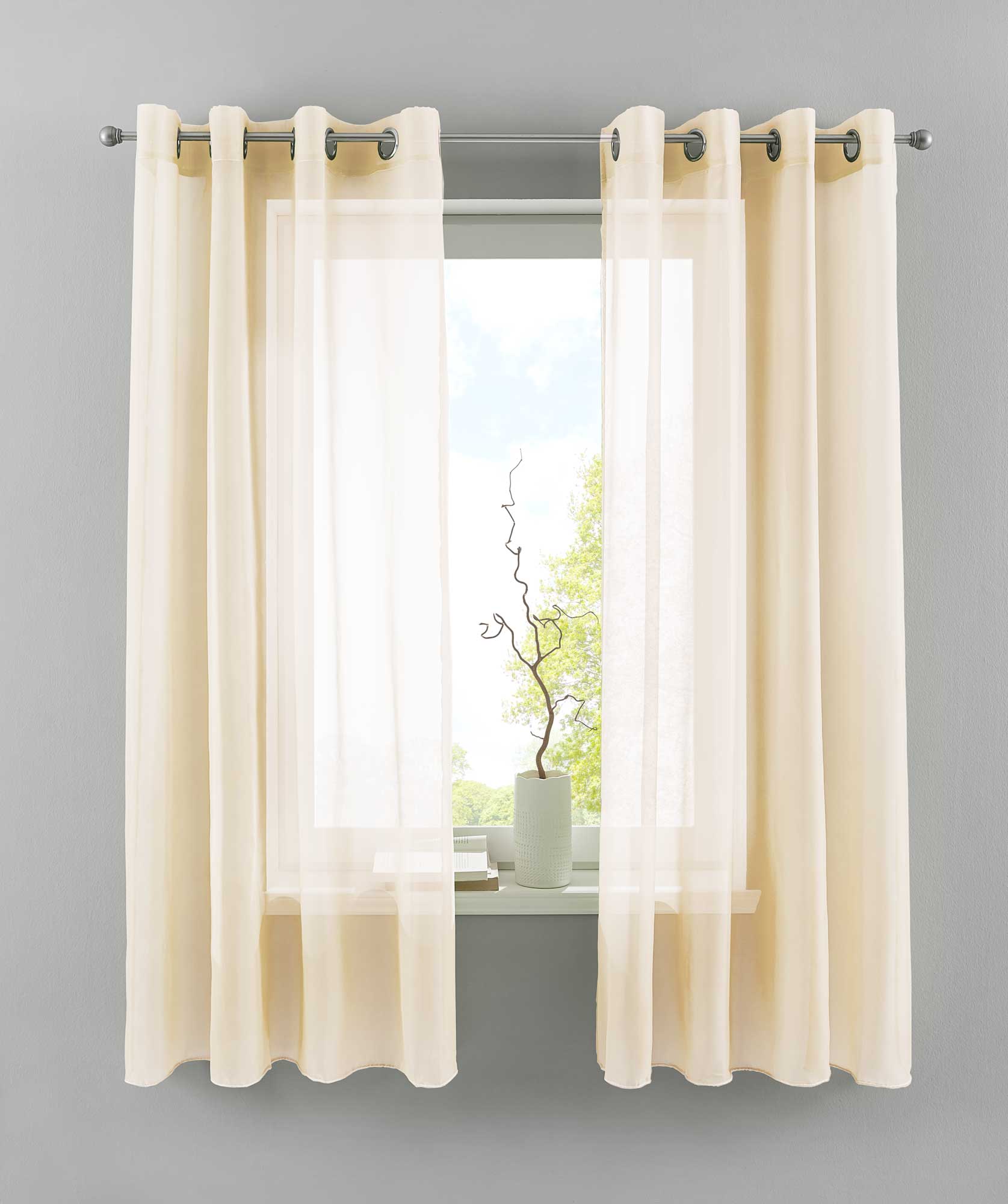 2er Set Ösengardinen Transparent »Basel« Gardine Bleiband Store Vorhang 20332TR2 Creme HxB 175x140 cm Gardinen Set 20332TR2creme-175_c6654551-5529-4d17-8691-fdb949c9798b | girdainenbox.com