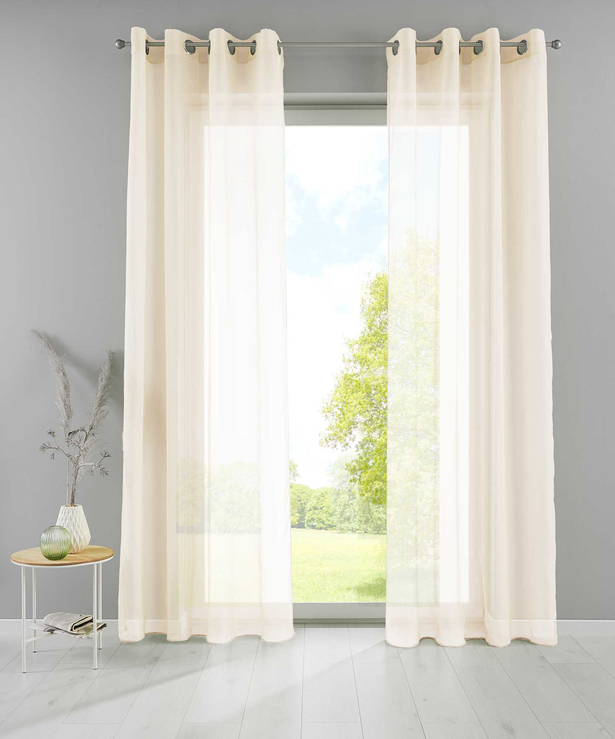 2er Set Ösengardinen Transparent »Basel« Gardine Bleiband Store Vorhang 20332TR2 Gardinen Set 20332TR2creme_2805190b-5fd8-4ef0-8bd3-1e45d7c663a7 | girdainenbox.com