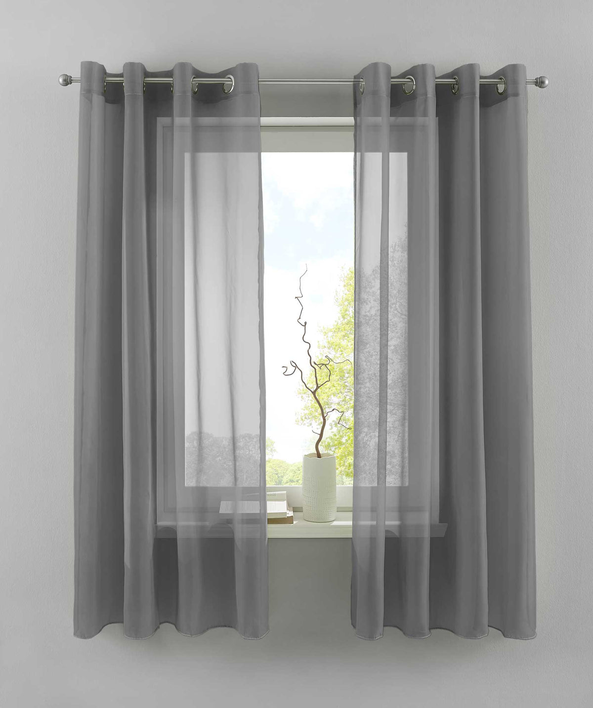 2er Set Ösengardinen Transparent »Basel« Gardine Bleiband Store Vorhang 20332TR2 Gardinen Set 20332TR2dunkelgrau-175_f2a0c94e-9965-406b-a3a5-0af81bad3055 | girdainenbox.com