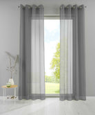 2er Set Ösengardinen Transparent »Basel« Gardine Bleiband Store Vorhang 20332TR2 Dunkelgrau HxB 225x140 cm Gardinen Set 20332TR2dunkelgrau_f500e082-f0da-433a-88a3-896650765bfa | girdainenbox.com