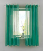 2er Set Ösengardinen Transparent »Basel« Gardine Bleiband Store Vorhang 20332TR2 Petrol HxB 175x140 cm Gardinen Set 20332TR2petrol-175_5310b4bc-5c90-4947-9a80-af2012662694 | girdainenbox.com