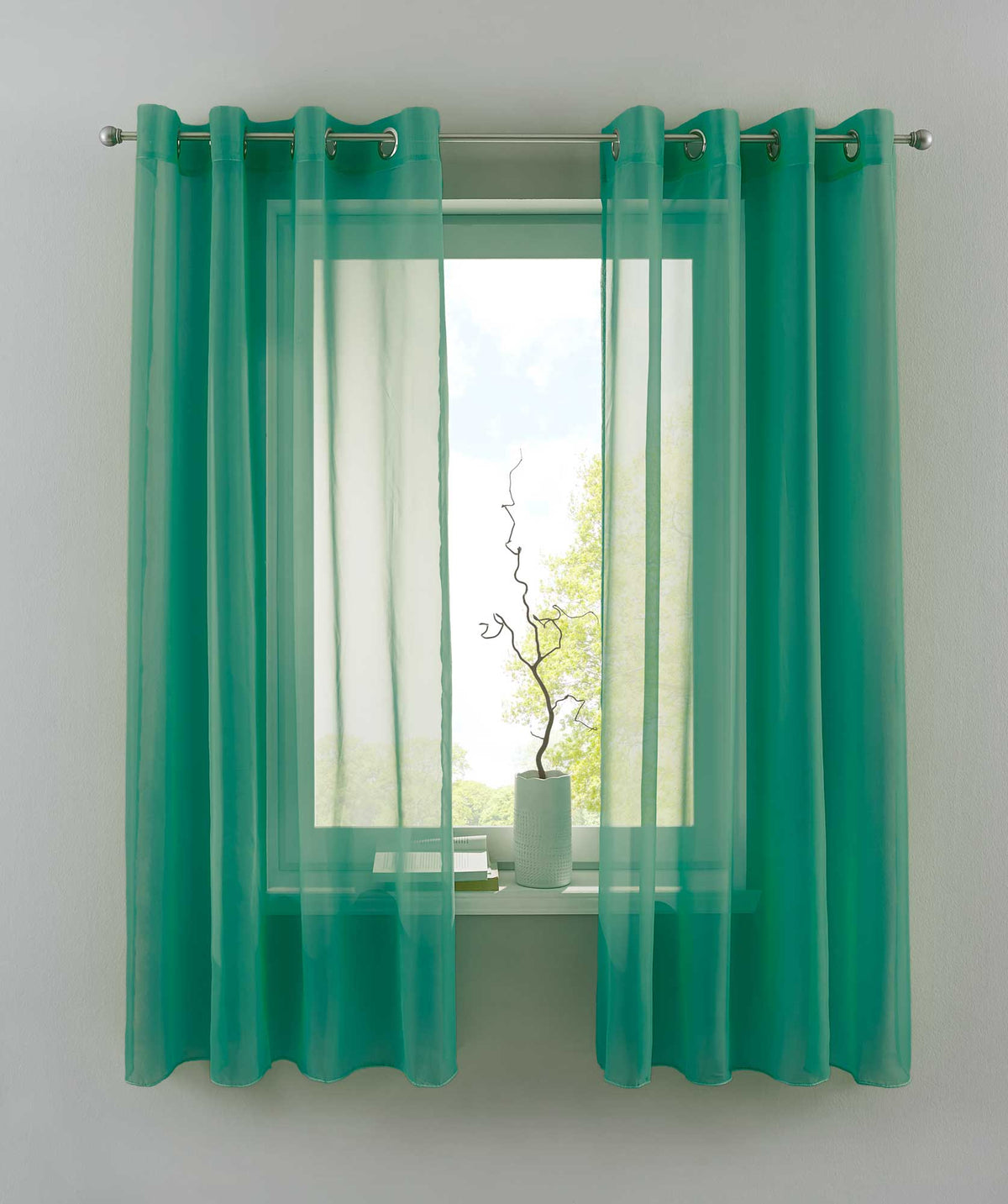 2er Set Ösengardinen Transparent »Basel« Gardine Bleiband Store Vorhang 20332TR2 Petrol HxB 175x140 cm Gardinen Set 20332TR2petrol-175_5310b4bc-5c90-4947-9a80-af2012662694 | girdainenbox.com