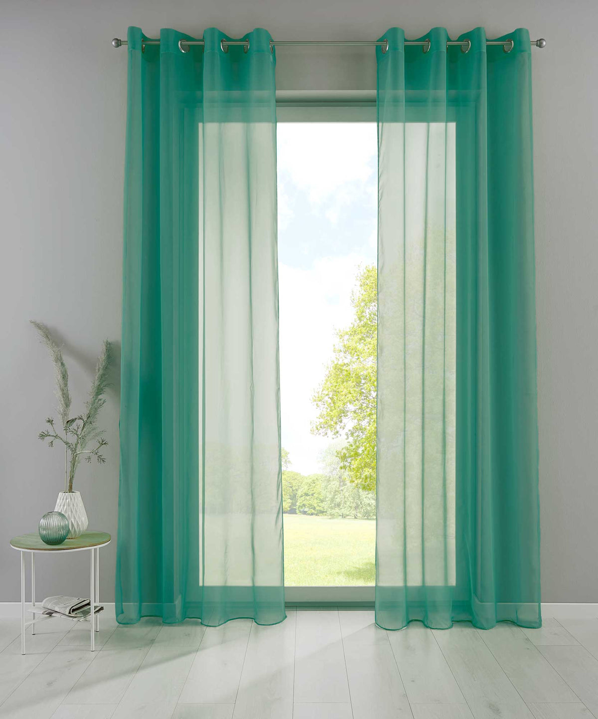 2er Set Ösengardinen Transparent »Basel« Gardine Bleiband Store Vorhang 20332TR2 Gardinen Set 20332TR2petrol_7b40303e-1520-414b-a7f7-0a5608c86b18 | girdainenbox.com