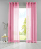 2er Set Ösengardinen Transparent »Basel« Gardine Bleiband Store Vorhang 20332TR2 Gardinen Set 20332TR2rosa | girdainenbox.com