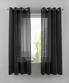 2er Set Ösengardinen Transparent »Basel« Gardine Bleiband Store Vorhang 20332TR2 Schwarz HxB 175x140 cm Gardinen Set 20332TR2schwarz-175_939fd839-eca3-4bac-87e3-327910db9186 | girdainenbox.com
