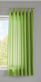 1er Set Vorhang Schal Schlaufen »Berlin« Microsatin Lichtdurchlässig Kräuselband Uni Matt 20400N Apfelgrün HxB 175x140 cm Gardinenschal 20400Napfelgruen-175_2 | girdainenbox.com