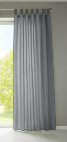 1er Set Vorhang Schal Schlaufen »Berlin« Microsatin Lichtdurchlässig Kräuselband Uni Matt 20400N Grau HxB 245x140 cm Gardinenschal 20400Ngrau | girdainenbox.com