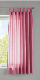 1er Set Vorhang Schal Schlaufen »Berlin« Microsatin Lichtdurchlässig Kräuselband Uni Matt 20400N Pink HxB 175x140 cm Gardinenschal 20400Npink-175_2 | girdainenbox.com