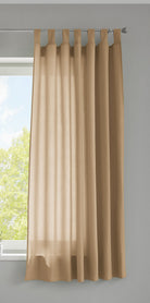 1er Set Vorhang Schal Schlaufen »Berlin« Microsatin Lichtdurchlässig Kräuselband Uni Matt 20400N Sand HxB 175x140 cm Gardinenschal 20400Nsand-175_2 | girdainenbox.com