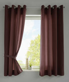 2er Set Vorhänge Schal Ösen »Berlin« Microsatin Lichtdurchlässig Uni Matt 20405N2 Braun HxB 175x140 cm Vorhang 20405N2braun-175_cf4e3e79-297f-447c-be3e-9b2bb1ae9a25 | girdainenbox.com