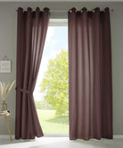 2er Set Vorhänge Schal Ösen »Berlin« Microsatin Lichtdurchlässig Uni Matt 20405N2 Braun HxB 245x140 cm Vorhang 20405N2braun_93d1140b-86d1-42d5-8faf-3c09ea3511a2 | girdainenbox.com