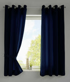 2er Set Vorhänge Schal Ösen »Berlin« Microsatin Lichtdurchlässig Uni Matt 20405N2 Dunkelblau HxB 175x140 cm Vorhang 20405N2dunkelblau-175_cc4f8e5d-06a1-4803-8cd4-2d31c6f42e66 | girdainenbox.com