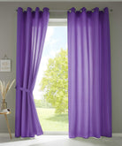 2er Set Vorhänge Schal Ösen »Berlin« Microsatin Lichtdurchlässig Uni Matt 20405N2 Lila HxB 245x140 cm Vorhang 20405N2lila_ed49b93f-fef5-44da-87db-581880d8b3c7 | girdainenbox.com
