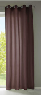 1er Set Vorhänge Schal Ösen »Berlin« Microsatin Lichtdurchlässig Uni Matt 20405N Braun HxB 245x140 cm Vorhang 20405Nbraun | girdainenbox.com