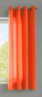 1er Set Vorhänge Schal Ösen »Berlin« Microsatin Lichtdurchlässig Uni Matt 20405N Orange HxB 175x140 cm Vorhang 20405Norange-175_f6e5d309-b8c9-4a6e-a62b-905bbe53689b | girdainenbox.com